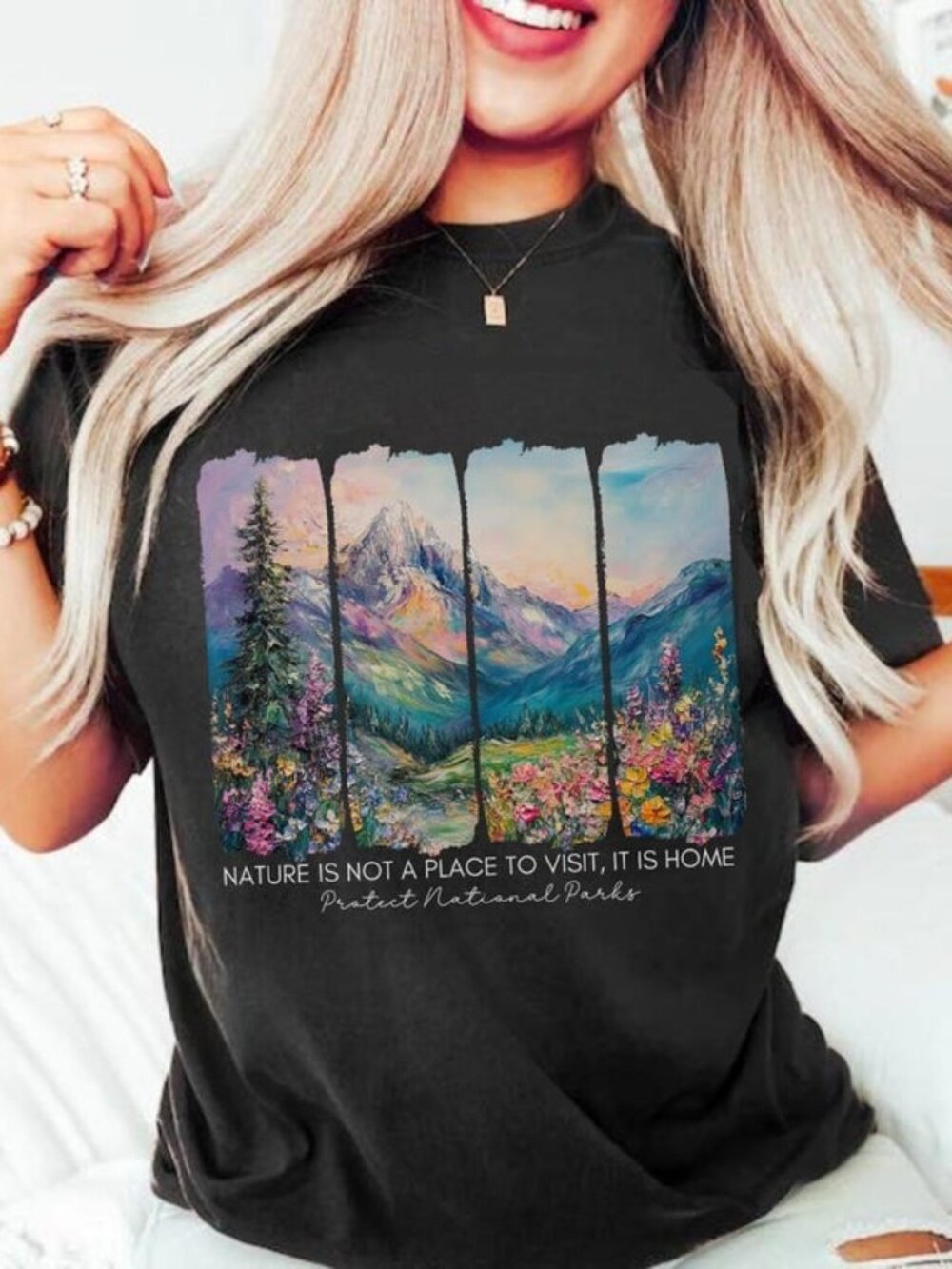 Protect National Parks Environmental Awareness Graphic Statement Tee